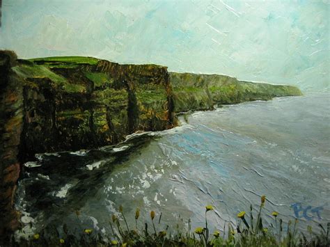 The Cliffs Of Moher Painting By Barbara C Thompson Fine Art America