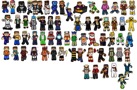 Minecraft Chibis Youtubers By Goldsolace On Deviantart Youtubers Funny Youtubers