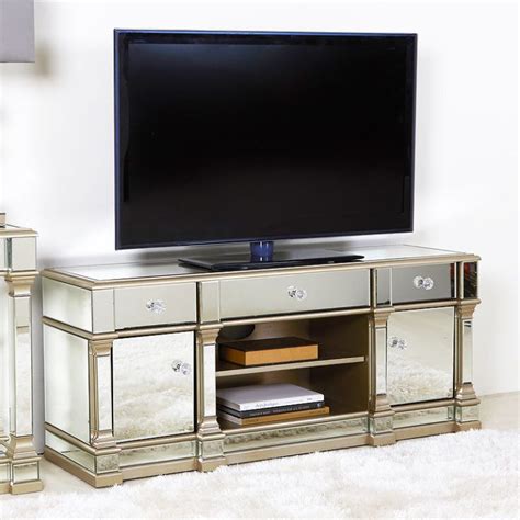 Best Ideas Claudia Gold Effect Wide Tv Stands