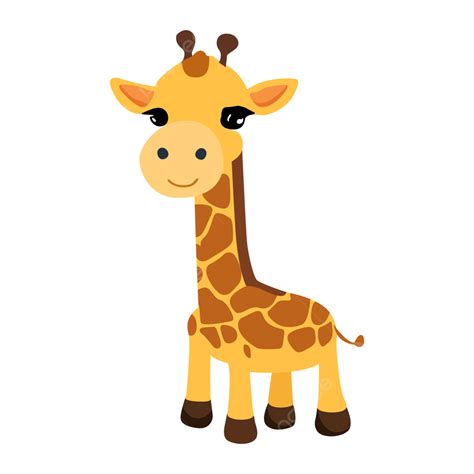 Hand Draw Cute Giraffe In Cartoon Style Vector Hand Draw Cute Giraffe