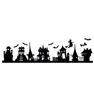 Download Haunted house border | Halloween scene, Nightmare before ...