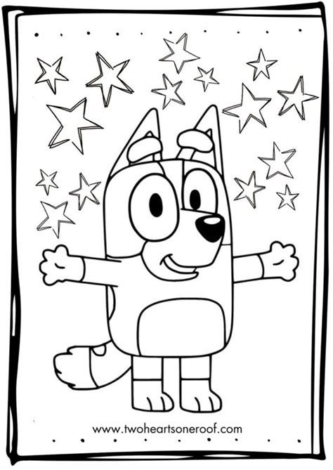 Bluey Colouring Pages Free Printables Two Hearts One Roof