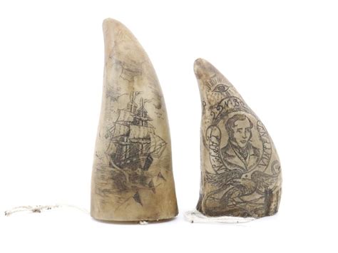 Lot Composition Decorator Scrimshaw Of A Sailing Ship 1 Other Of