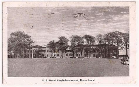 Newport Rhode Island Us Naval Hospital Vintage Postcard Newport