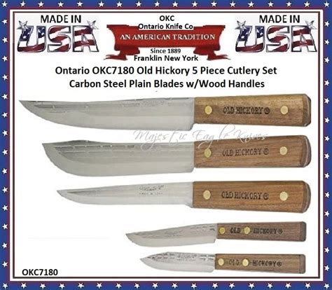 Ontario Knife Company Okc7180 Ontario Old Hickory 5 Piece Cutlery Set