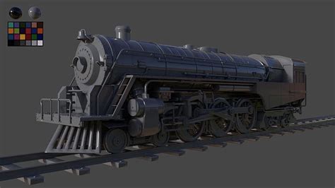 Berkshire Steam Locomotive 3d Model Cgtrader