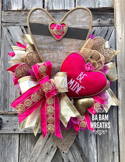 Valentine Wreath Valentine Decor Valentine Door Love | Etsy | Valentine wreath diy, Valentine ...