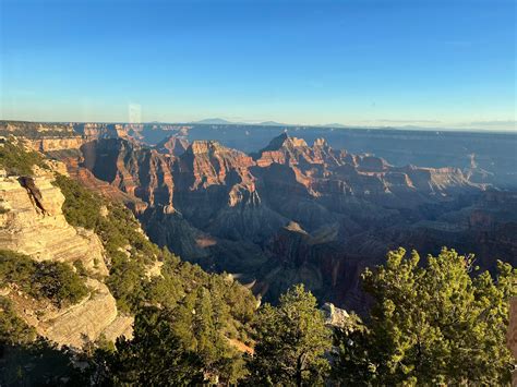View from the North Rim Lodge the evening before conquering the R2R