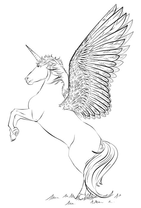 Unicorn With Wings Coloring Pages - Cartoons Coloring Pages - Free