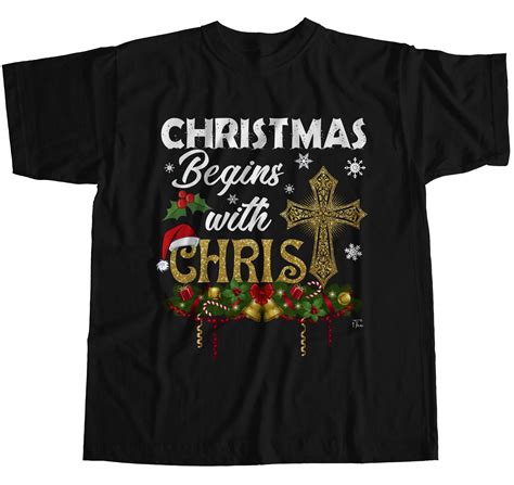 1tee Mens Christmas Begins With Christ T Shirt Ebay