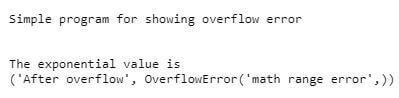 Python OverflowError Working Of Overflow Error In Python With Examples