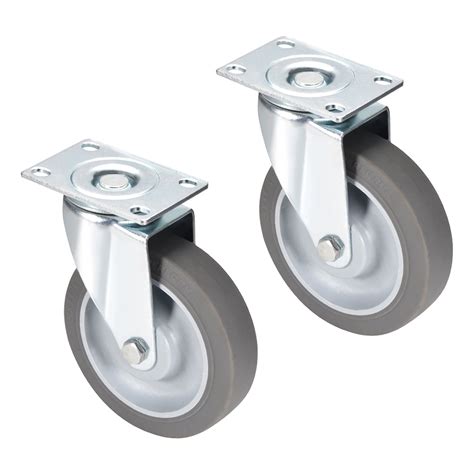 Swivel Caster Wheels 5inch Tpr Caster 360 Degree Rotate Top Plate