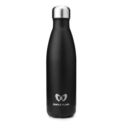 Stainless Steel Water Bottle 17 Oz Black Coke Shaped Simple Flask