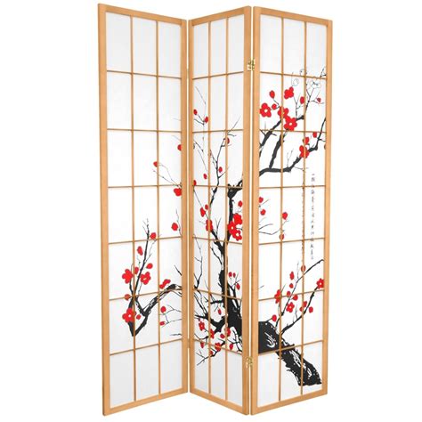 Fine Asianliving Japanese Room Divider 3 Panels W135xh180cm Privacy