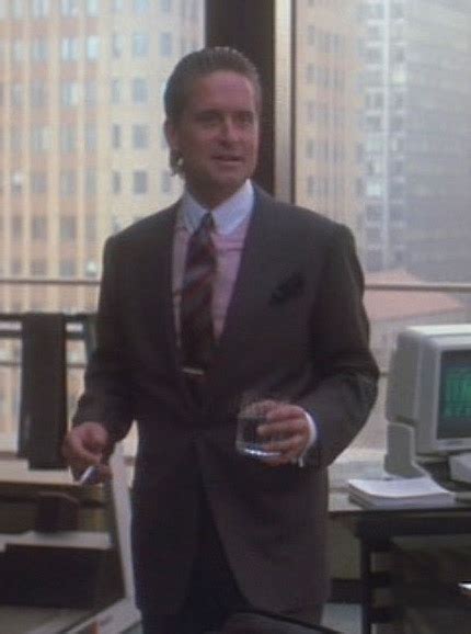 Gordon Gekkos Dark Gray Peak Lapel Suit In Wall Street Bamf Style