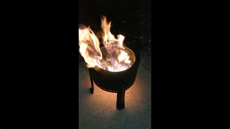 Nice little patio fire pit. The Flame Genie Pellet Fire Pit - YouTube