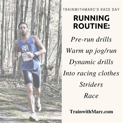 Race Day Running Routine Trainwithmarc Running Coach