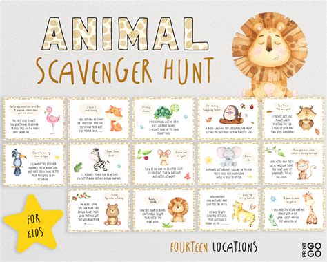 Safari Scavenger Hunt Free Printable