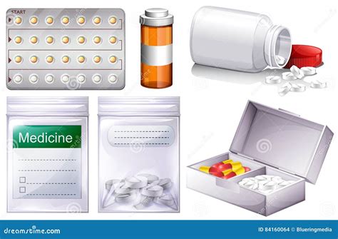 Different Kinds Of Medicine Stock Vector Illustration Of Medication