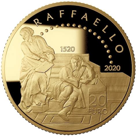 Bomba a fost dezamorsată fără a se produce stricăciuni. 20 Euro Italia 2020 Raffaello Sanzio Oro Proof Fs - Romacoins