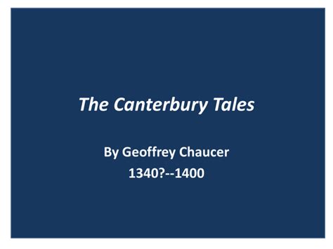 The Canterbury Tales Worth County Schools