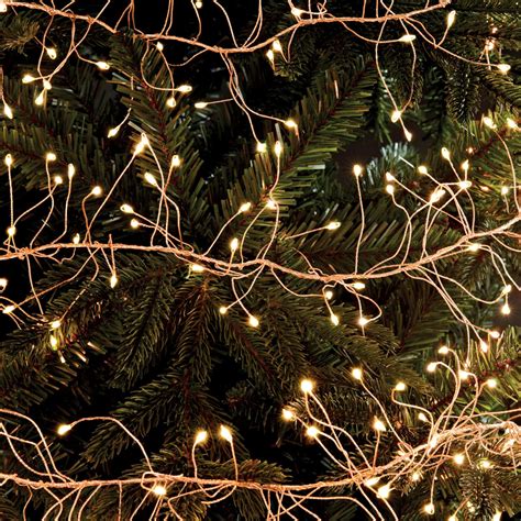 Metal Wire Cluster Christmas Lights 480pk Warm White Lights Bandm