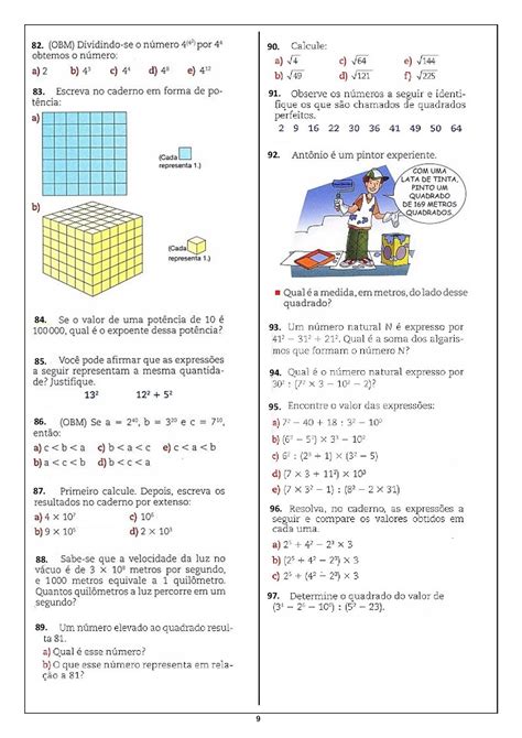 Atividades De Matemática 8 Ano Para Imprimir Com Gabarito Ensino