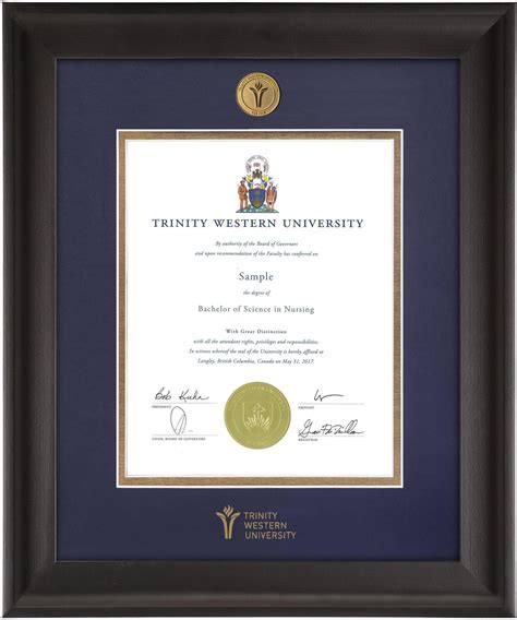 Diploma Frames Trinity Western University
