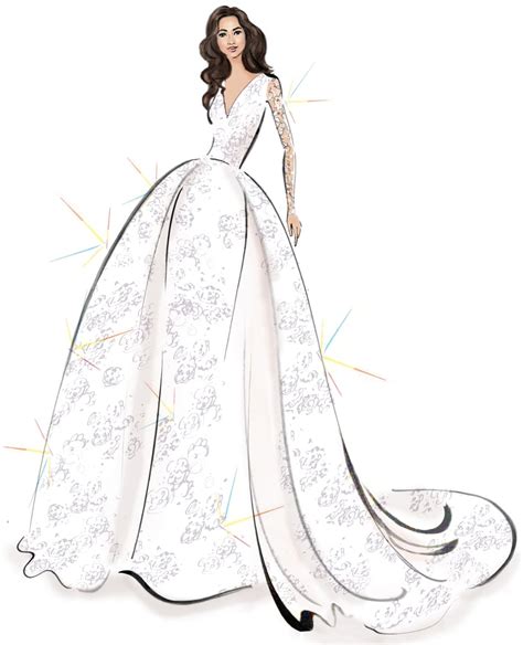 Meghan Markles Wedding Dress Sketches Popsugar Fashion Middle East