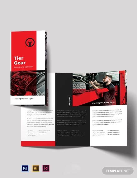 Automotive Brochure Template Illustrator Indesign Word Apple Pages