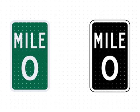 Mile Marker 0 Svg Mile Marker 0 Clipart Mile Marker 0 Png Etsy