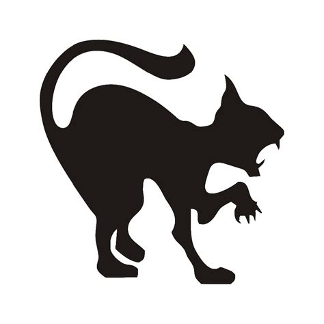 Scary Black Cat Silhouette At Getdrawings Free Download