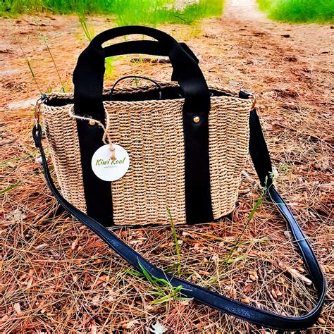 Straw Bag Boho Womens Crossbody Handbag Etsy