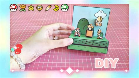 Diy Diorama Super Mario Bros Miniature Papercraft Youtube