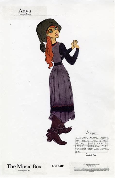 Early Anya Character Designs For Anastasia The World Of Non Disney Animated Movies Photo