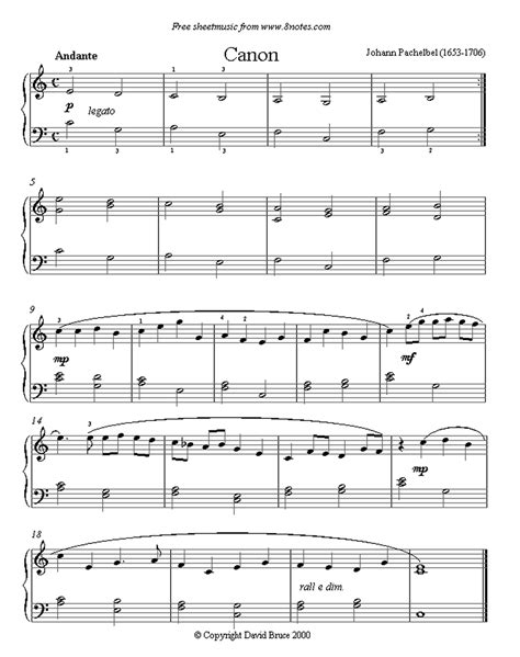 Canon in d easy piano solo arranged in the original key by jennifer eklund. Life Journal: Canon in D and I
