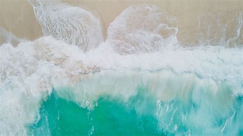 Download Wallpaper 1920x1080 Ocean Surf Aerial View Foam Water