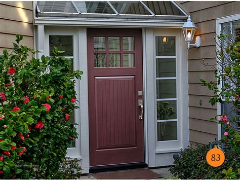Fiberglass glass door with wrought iron decoration 12 sidelight windows prehung(knocked down) finished in dark mahoganyfmval fiberglass door aquazolax french door curtain panel linen look patio glass door panels premium soft sheer curtains with tieback for sidelights front. Image result for therma tru canvas craftsman | House entry ...