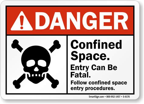 Confined Space Entry Can Be Fatal Sign SKU S MySafetySign Com