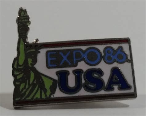 1986 Vancouver Exposition Expo 86 Usa Enamel Metal Lapel Pin Treasure