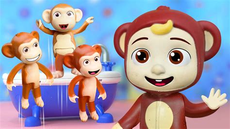 Five Little Monkeys Jumping On The Bed Play With Cocomelon Toys