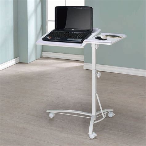 Workez professional ergonomic aluminum laptop cooling stand lap desk tray for bed couch. Laptop Stand w/ Adjustable Swivel Top (White) by Coaster ...
