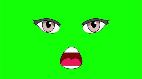 Green Screen Animasi Mata Berkedip Dan Mulut Berbicara Blinking Eyes