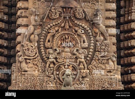 Stone Carving Of The Vimana Or Shikara Of Lingaraja Temple Bhubaneswar