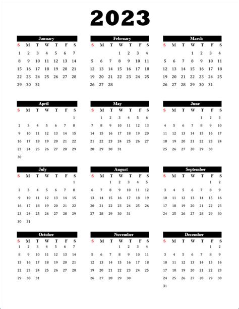 2023 Free Calendar Template Free Printable Templates