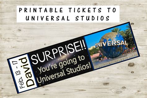 Free Printable Universal Studios Tickets Printable World Holiday