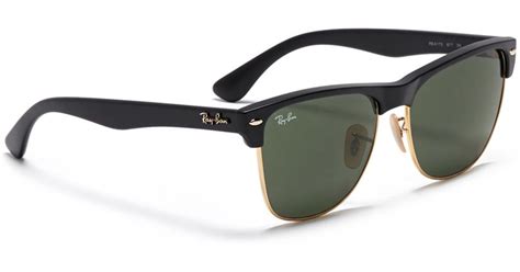 lyst ray ban clubmaster matte acetate browline sunglasses in black for men