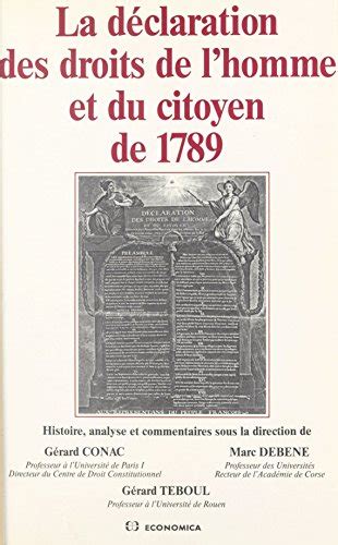 La Déclaration Des Droits De Lhomme Et Du Citoyen De 1789 Histoire