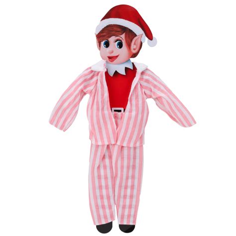 elves behavin badly elf plush figure pink pyjamas and pink booties christmas pack elf
