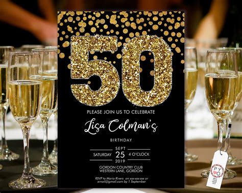 50Th Party Invites Templates